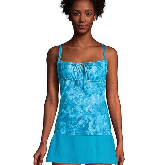 Lands' End Other - NWT Lands' End Women's Tie Front Underwire Tankini Swim Top Size 8 $75 KK267